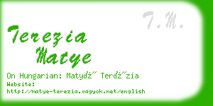 terezia matye business card